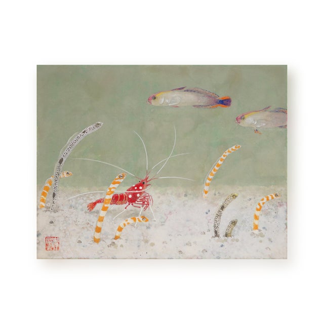 藤木貴子 日本画 紙本彩色 「バラ」 額装 サイン入り 藤木貴子(日本画) / Japanese style painting | Gallery NENOHOSHI