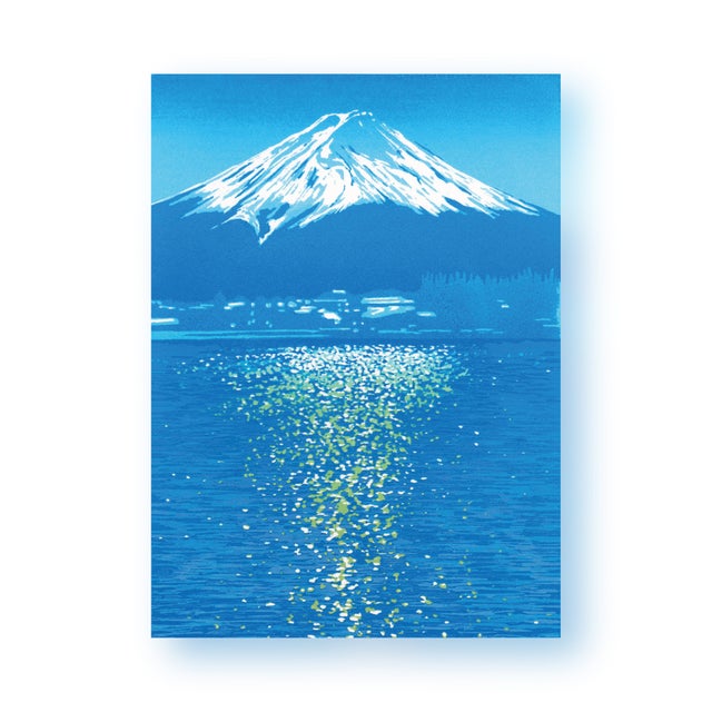 極美品「Yoshiharu M.」朝の海 シルクスクリーン 額装 ☆ 直筆サイン 大特価「Yoshiharu M.」朝の海 シルクスクリーン 額装 ☆ 直筆サイン